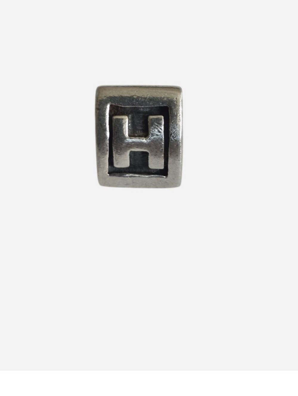 Pandora Retired Block Letter H Charm 925 ALE